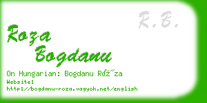 roza bogdanu business card